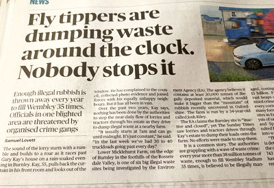 Environment Agency closes 743 illegal waste dumping sites in England