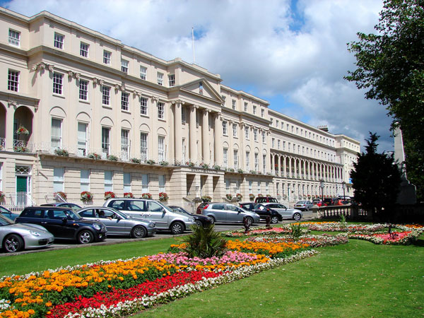 Cheltenham Promenade, a terrace of 19 houses of four storeys with basements, now municipal offices built between 1823 and 1840