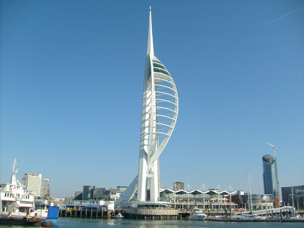 The Spinnaker Tower in Portsmouth, Hampshire UK